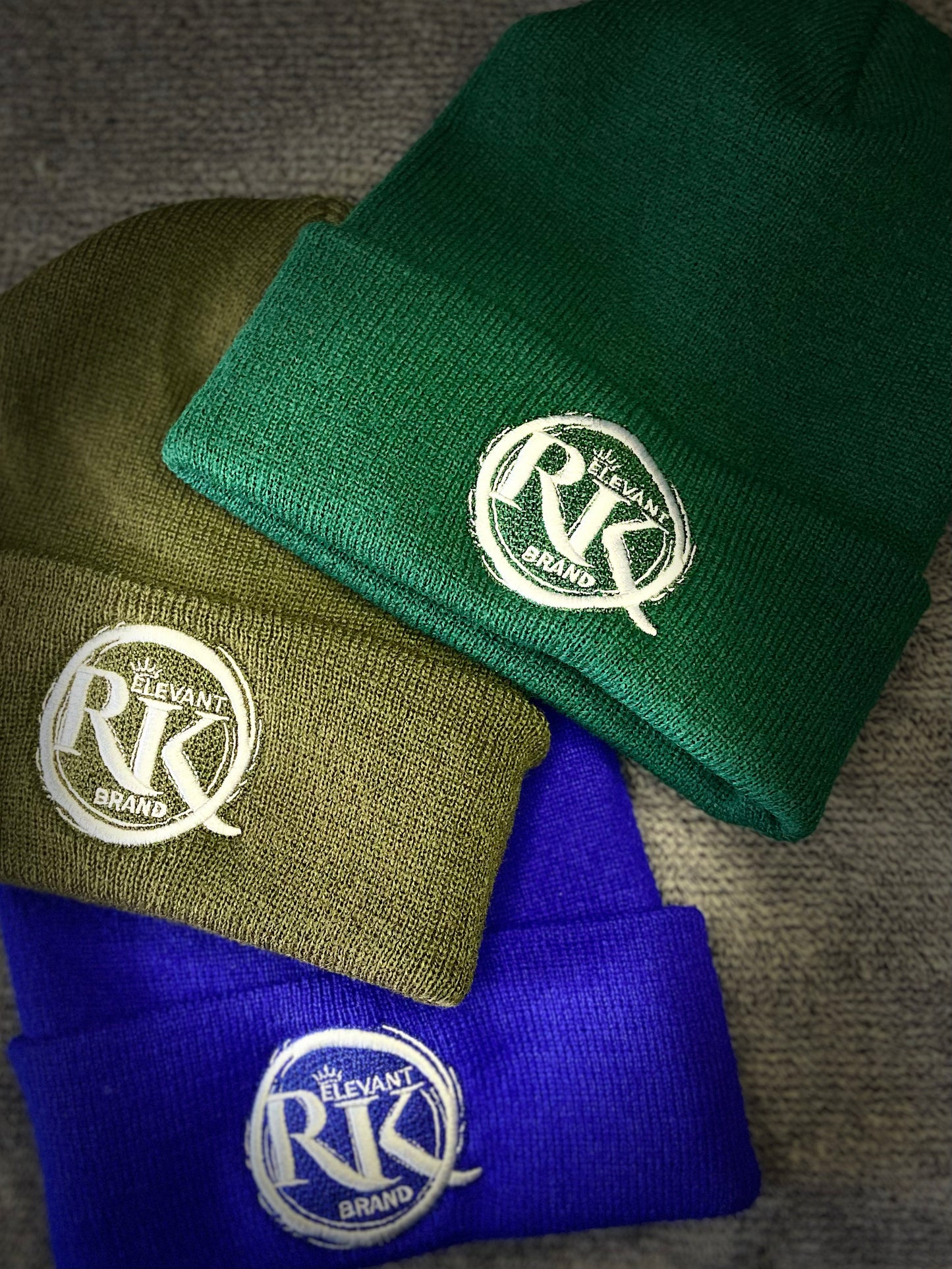 Embroidered RKQ brand Beanies