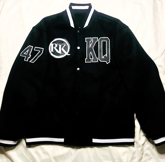 Black-White Varsity Bomber